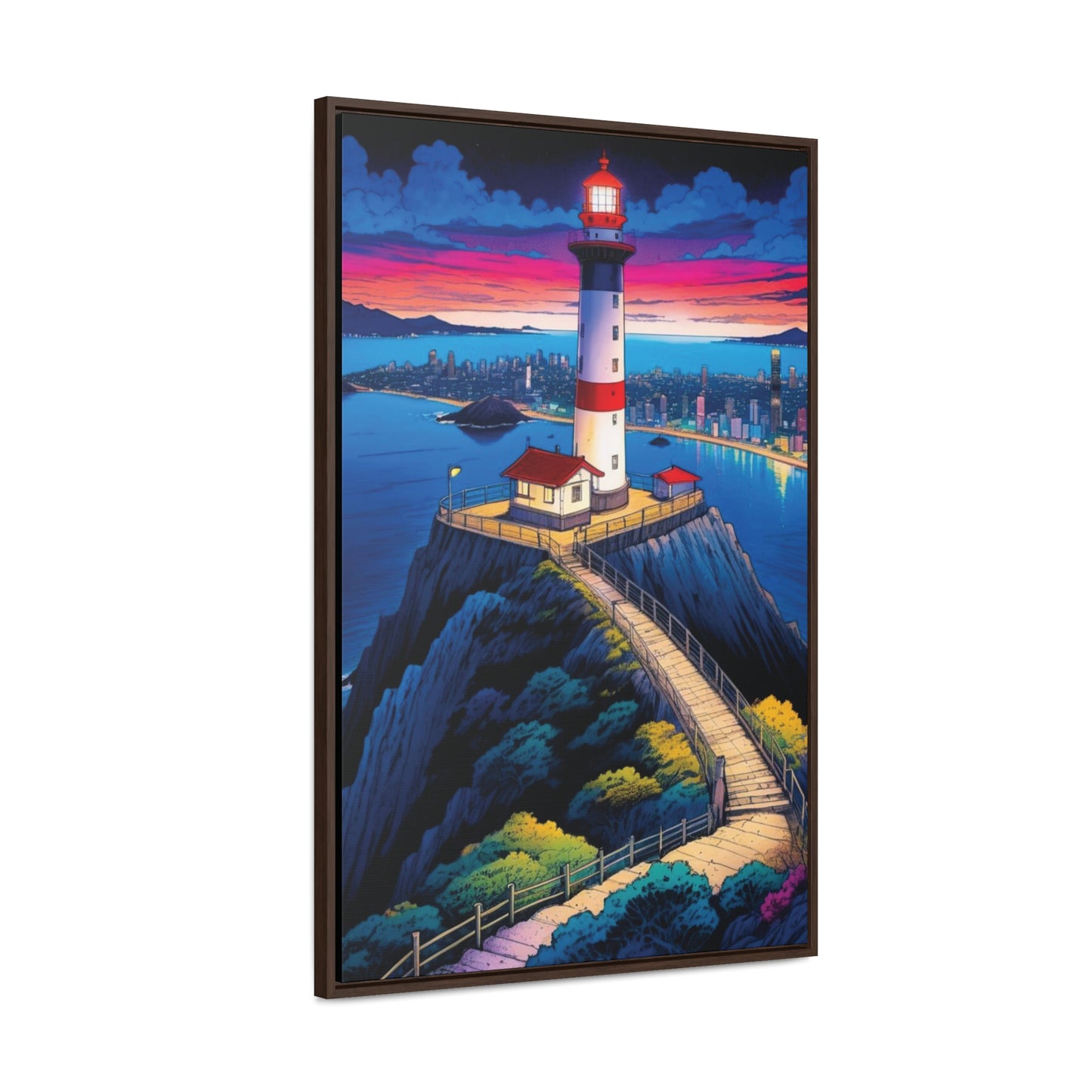 The Cliff Lighthouse 6 - Framed Wall Art