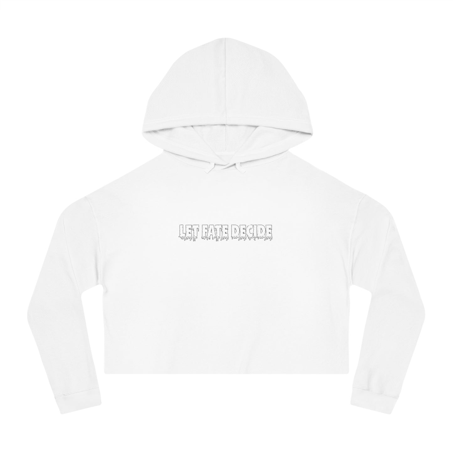 Let Fate Decide Minimalist - Women’s Cropped Hooded Sweatshirt