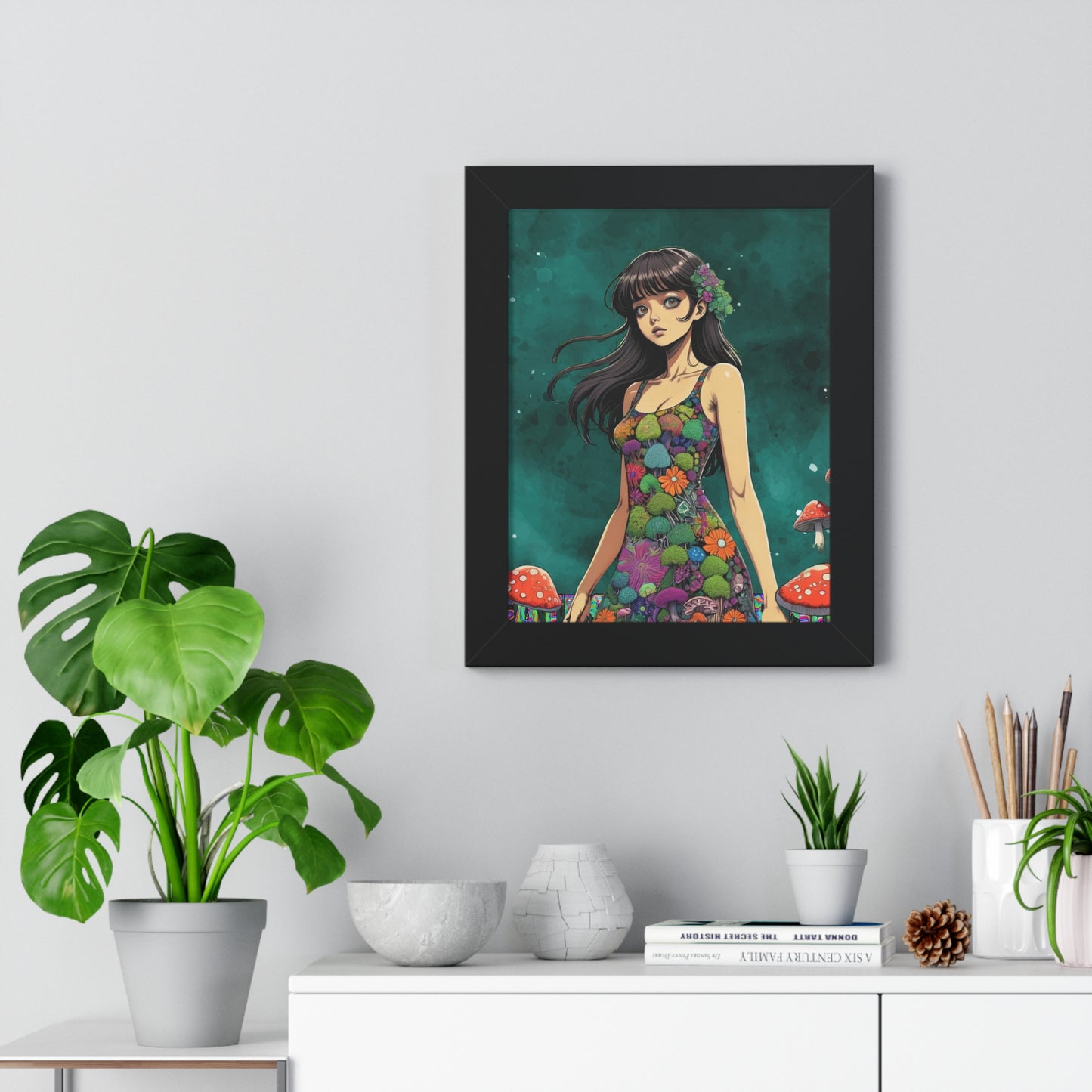 Brown Eyed Girl - Framed Vertical Poster