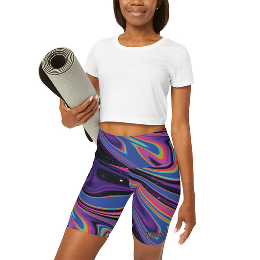 Far Out Daydream Alice High Waisted Yoga Shorts