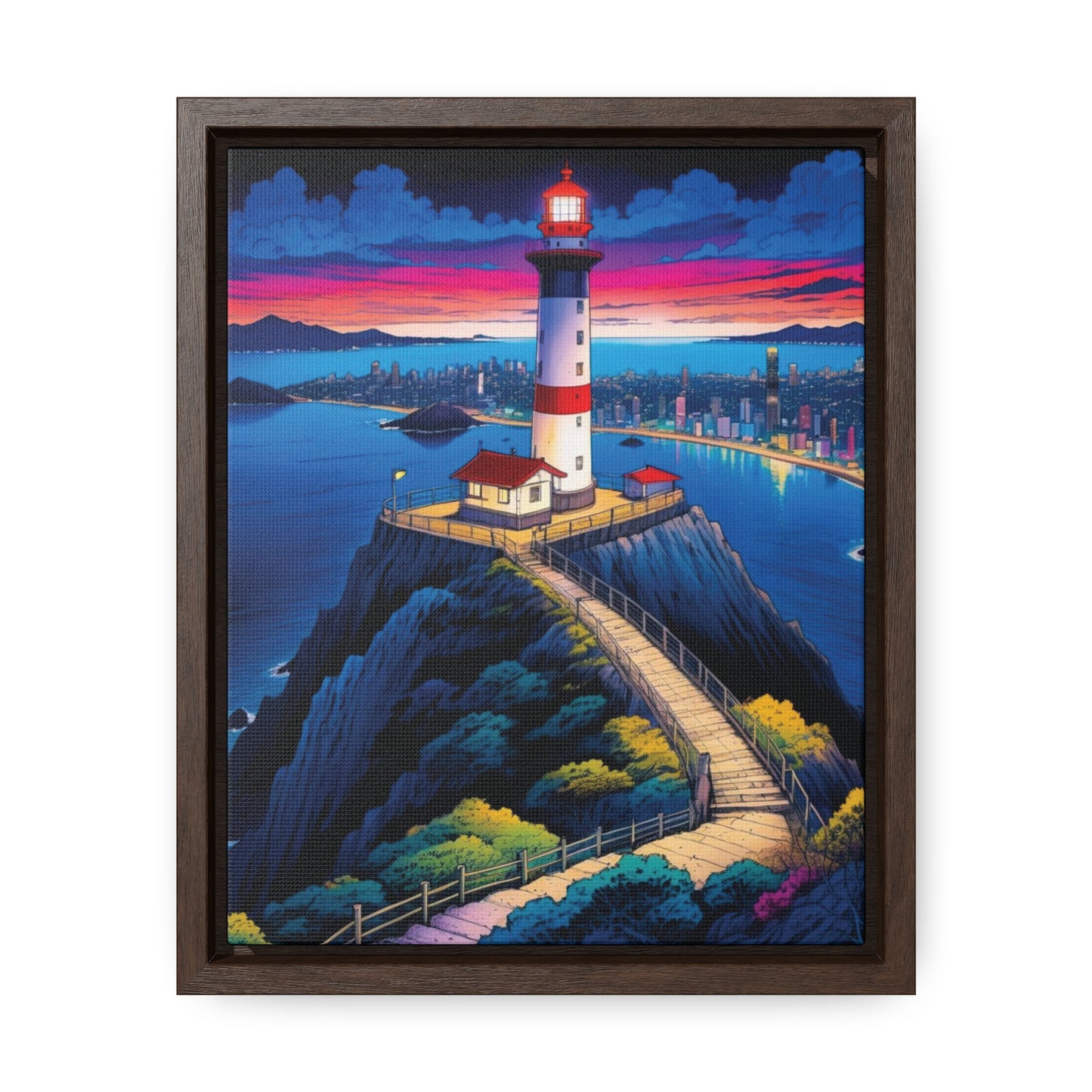 The Cliff Lighthouse 6 - Framed Wall Art