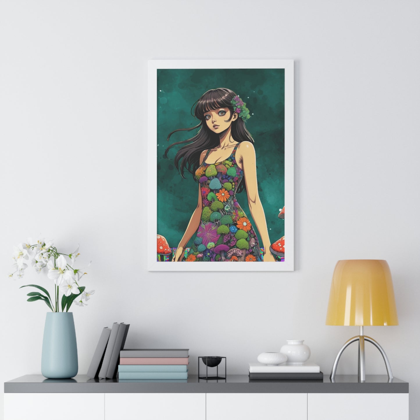 Brown Eyed Girl - Framed Vertical Poster