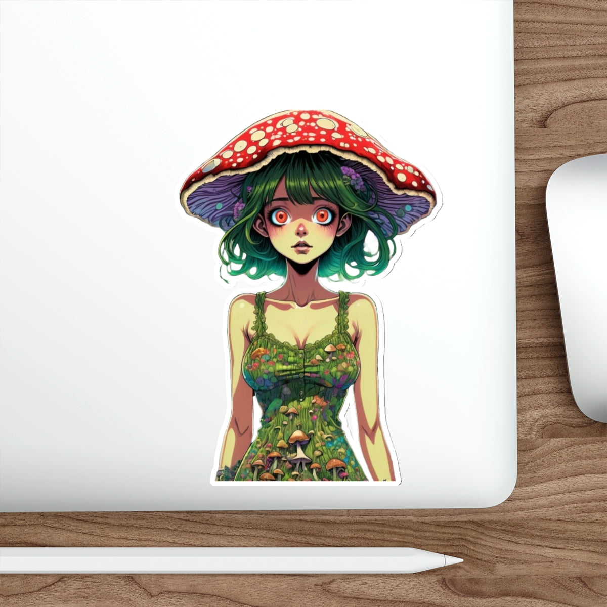 Mushroom Girl Good Vibes Die-Cut Stickers