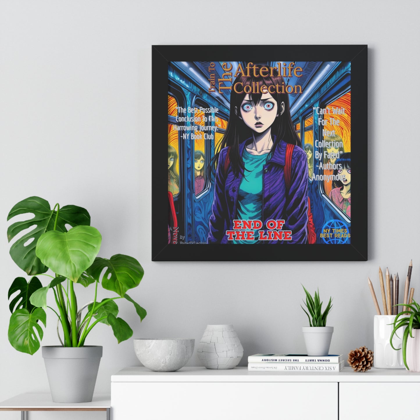 Train To The Afterlife B5 Framed Vertical Poster