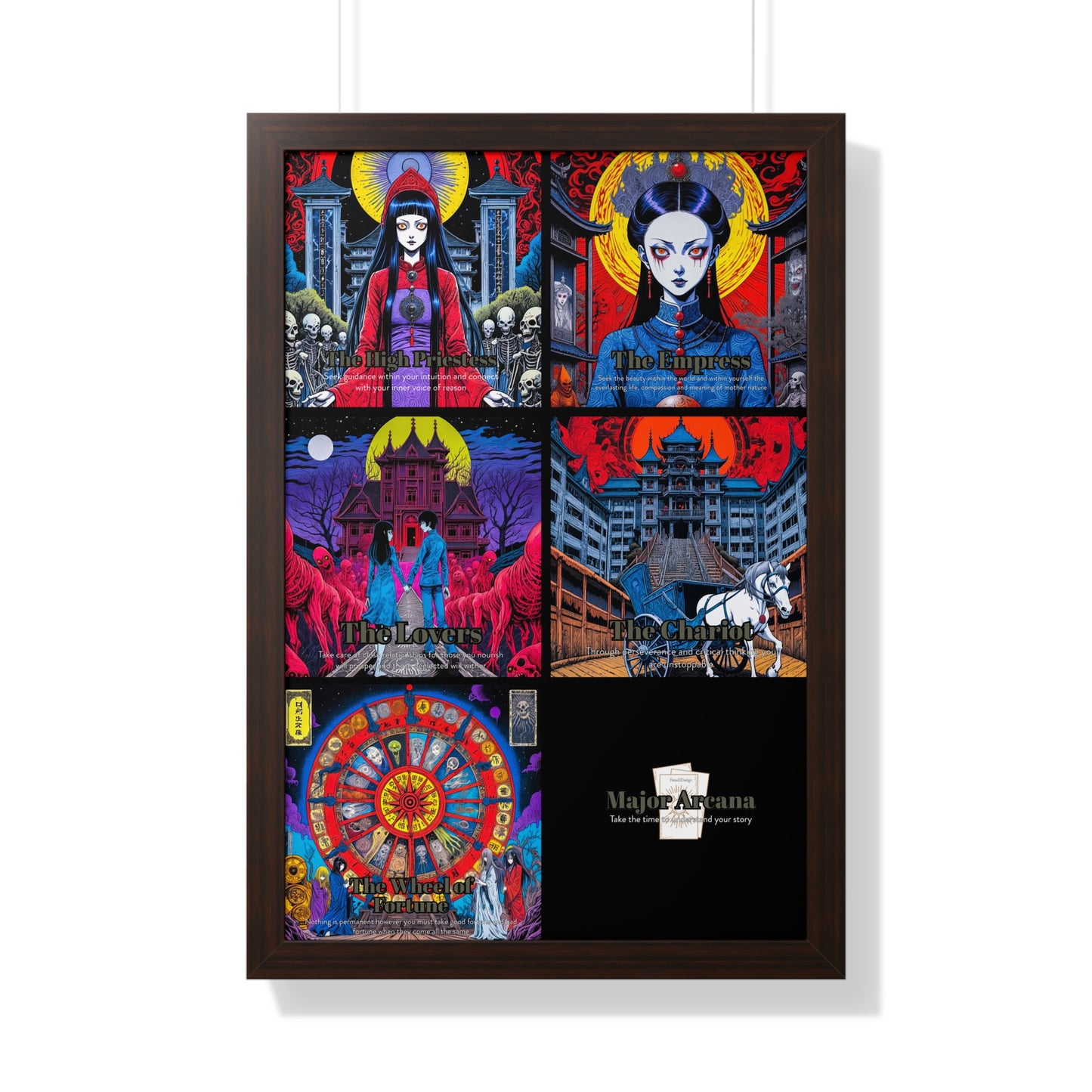 Major Arcana 2 of 4 Framed Vertical Poster