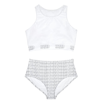 Fated Minimalist White - Sporty Bikini Set