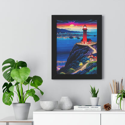 Guide Us Cliff 7 Framed Vertical Poster