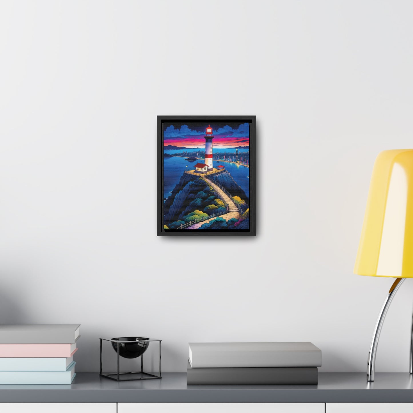 The Cliff Lighthouse 6 - Framed Wall Art