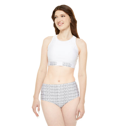Fated Minimalist White - Sporty Bikini Set