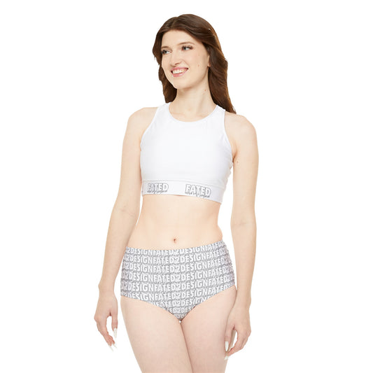 Fated Minimalist White - Sporty Bikini Set