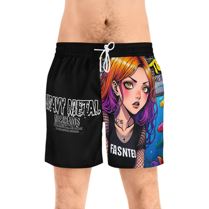 Heavy Metal Fated - Men's Mid-Length Swim Shorts