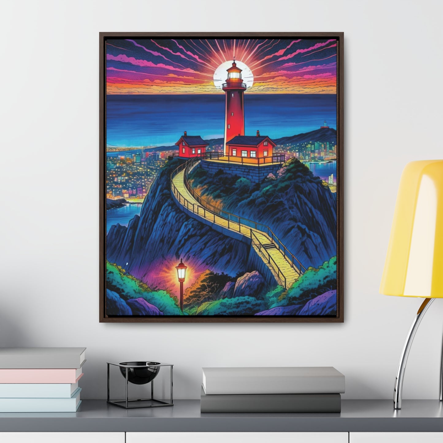 The Cliff Lighthouse 2 - Framed Wall Art