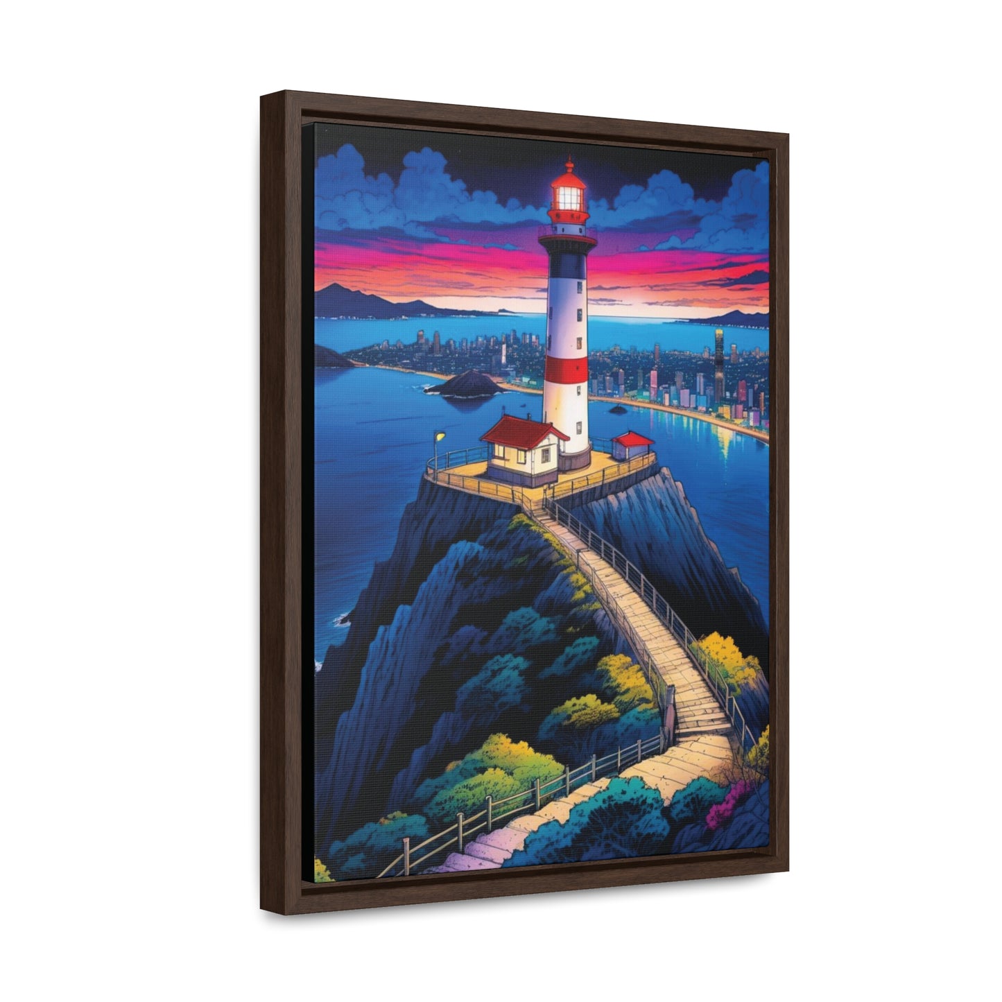 The Cliff Lighthouse 6 - Framed Wall Art