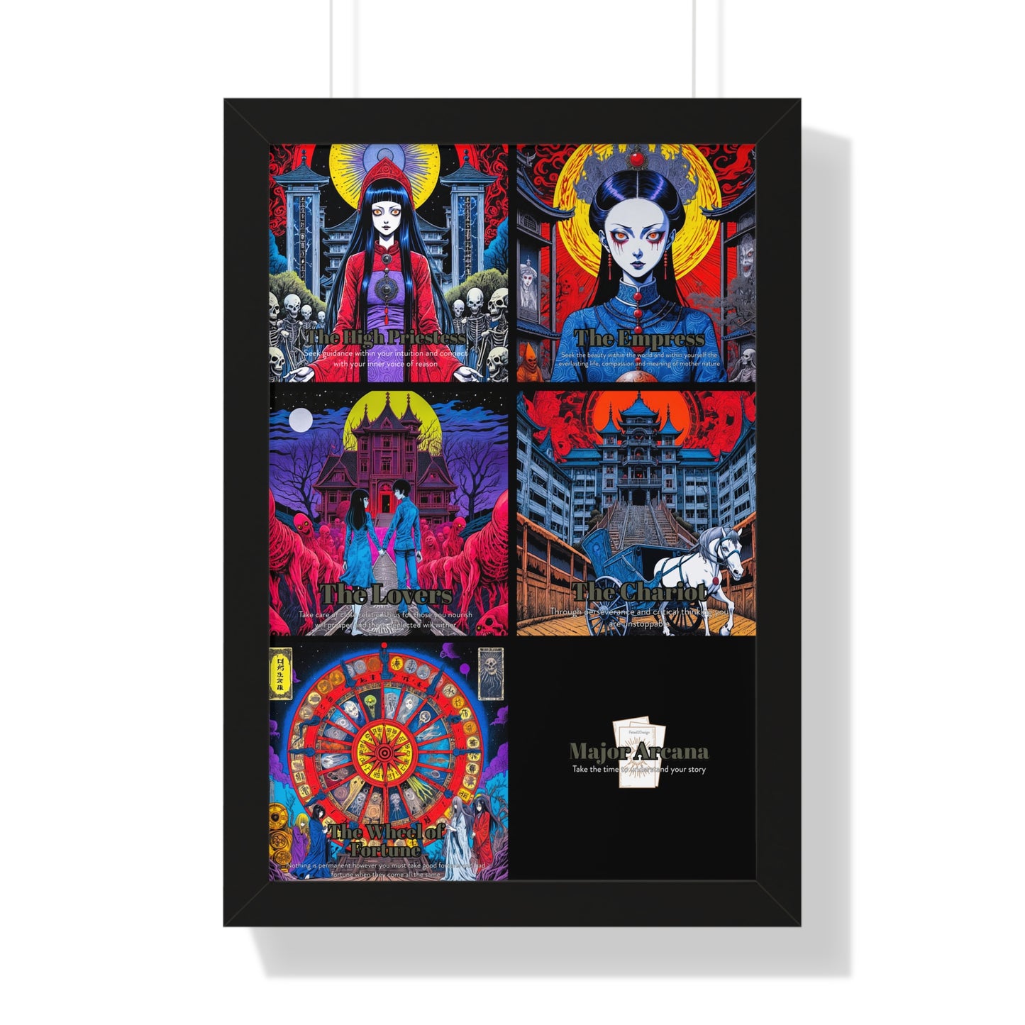 Major Arcana 2 of 4 Framed Vertical Poster
