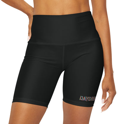 Blackout Daydream Alice High Waisted Yoga Shorts