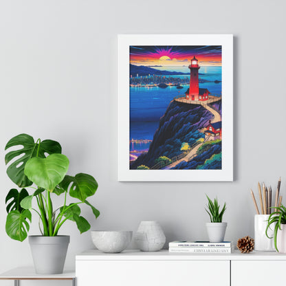 Guide Us Cliff 7 Framed Vertical Poster