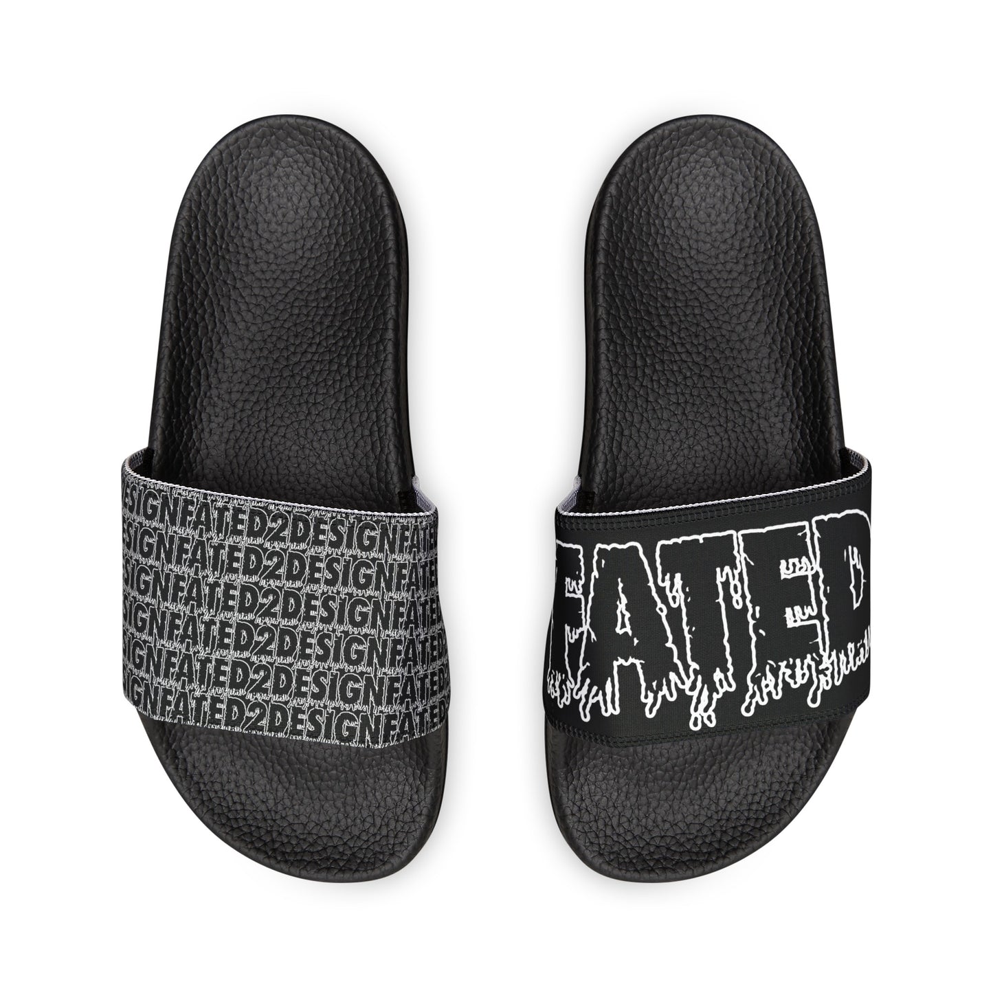 Fated Black Band - Women's PU Slide Sandals