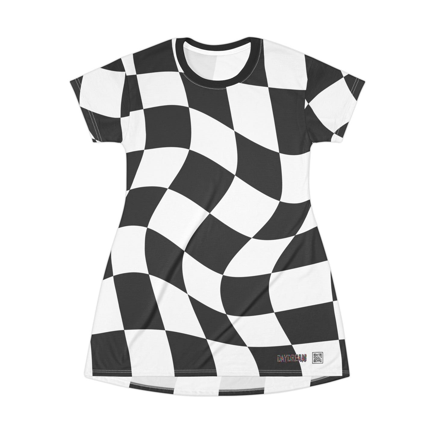 Twisted Black and White Daydream Alice T-Shirt Dress