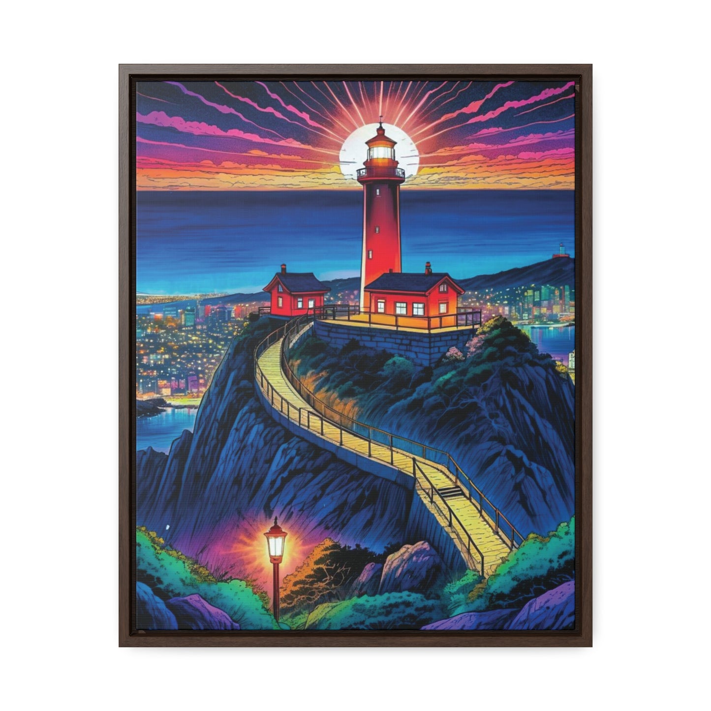 The Cliff Lighthouse 2 - Framed Wall Art