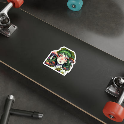 Mushroom Girl V2 Good Vibes Die-Cut Stickers