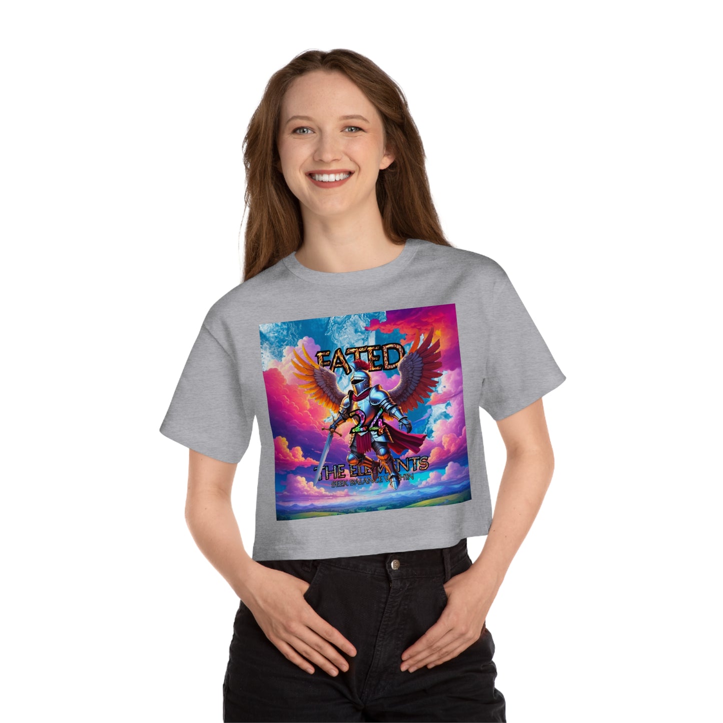 The Knight - Fate and Magic - Champion Cropped T-Shirt