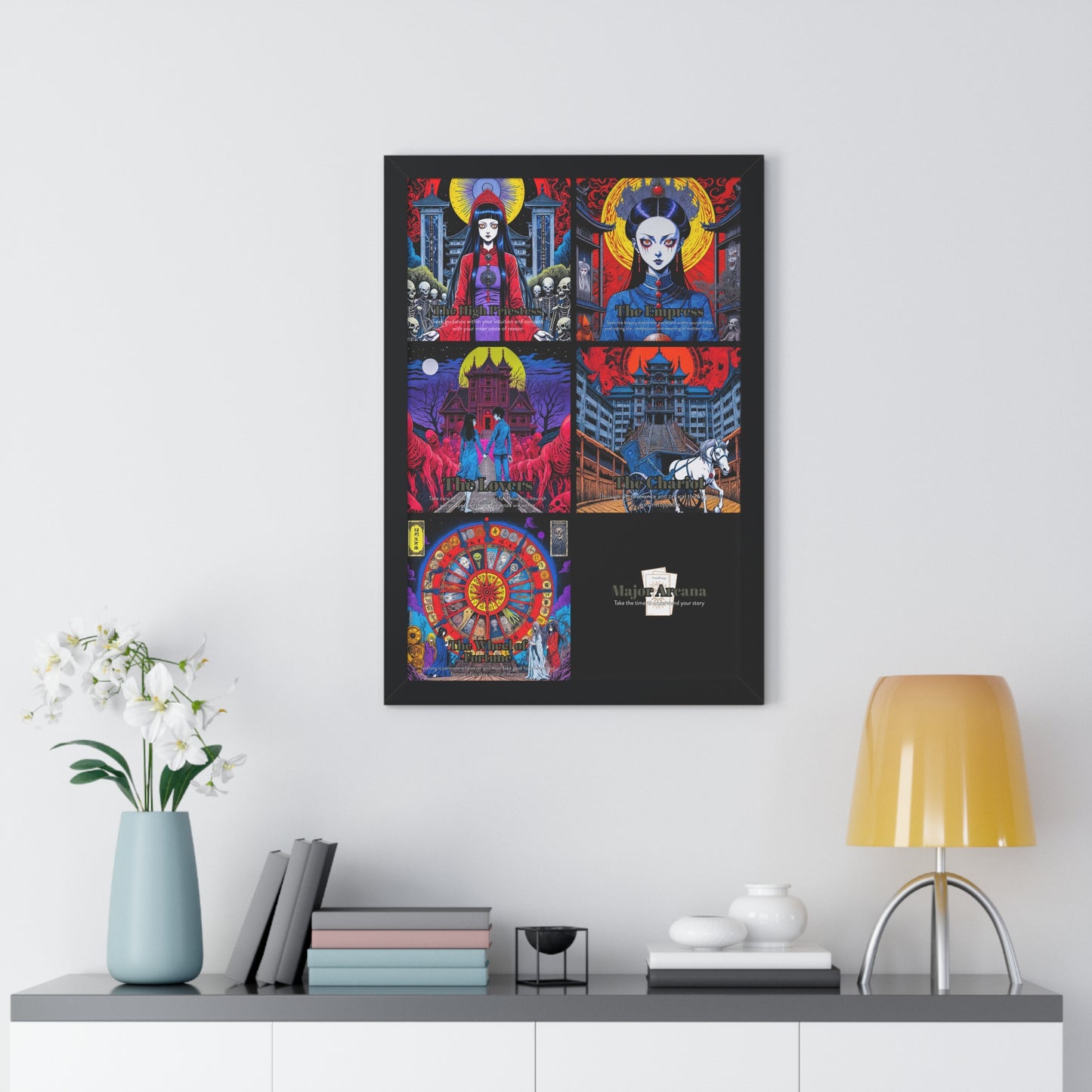Major Arcana 2 of 4 Framed Vertical Poster