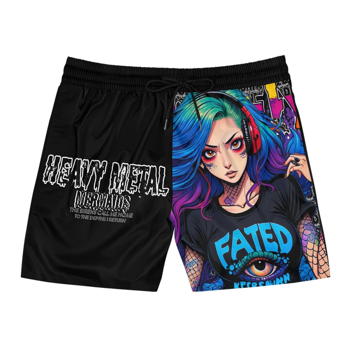 Heavy Metal Fated 2 - Men's Mid-Length Swim Shorts