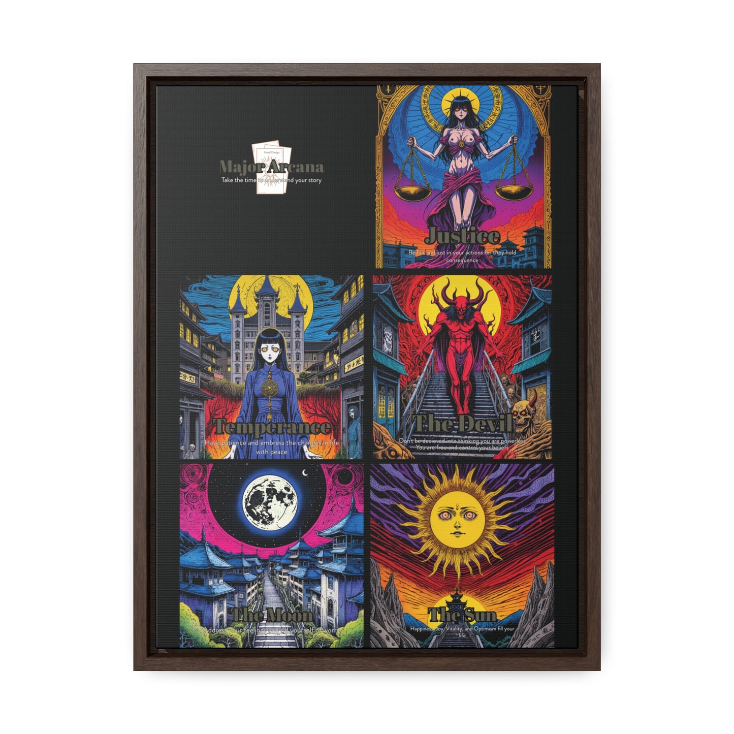 Major Arcana 3 of 4 - Framed Wall Art