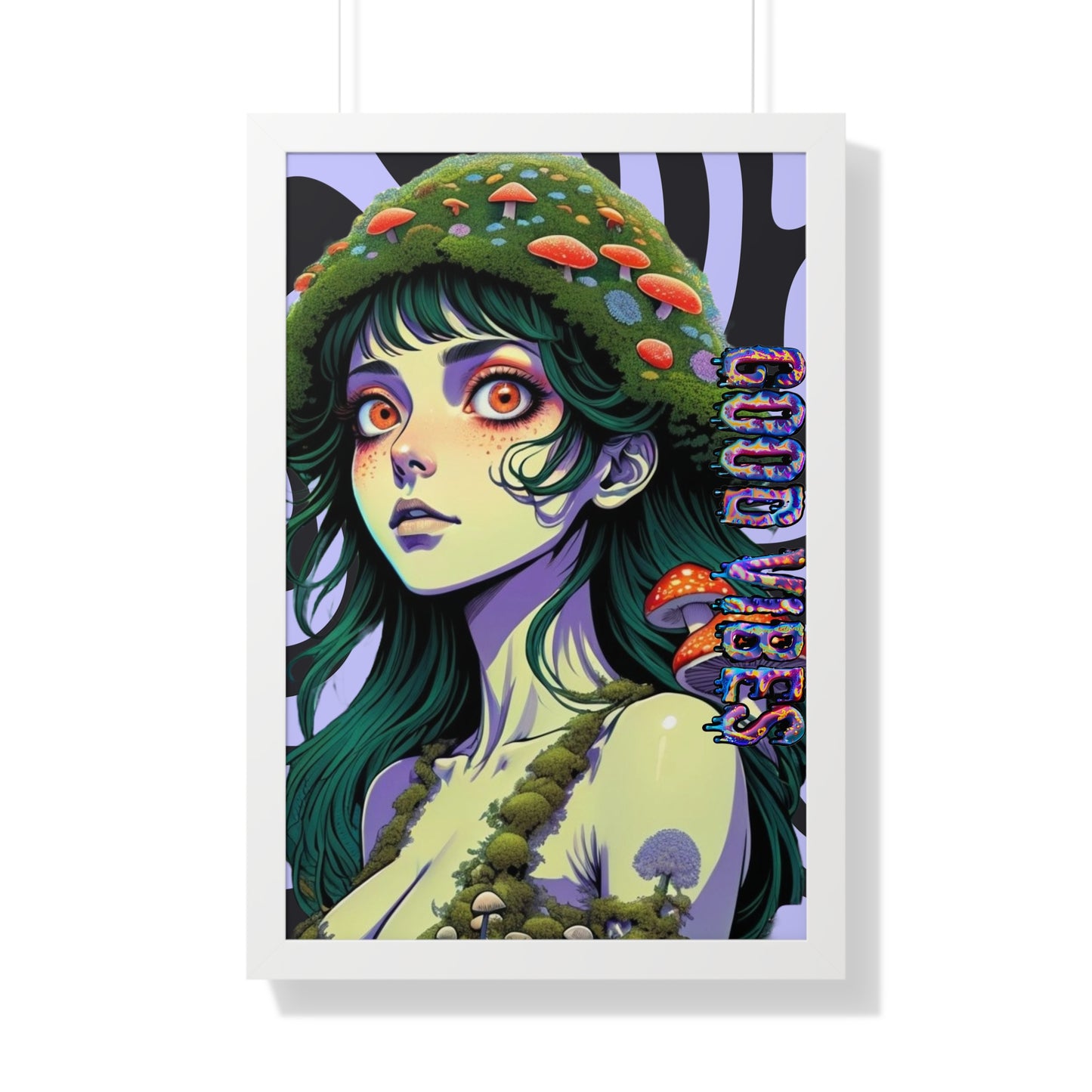 Good Vibes Mosshead - Framed Vertical Poster