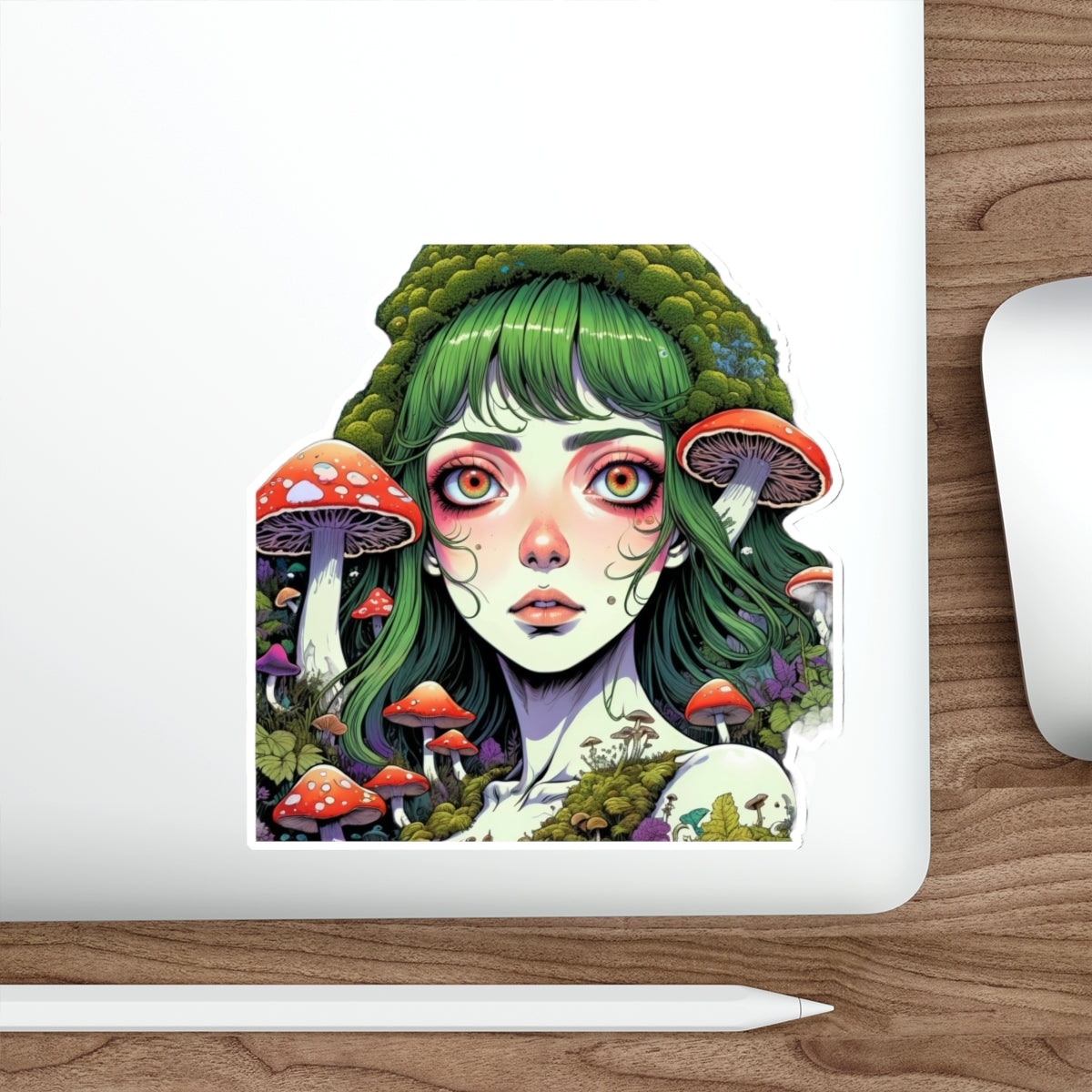 Mushroom Girl V2 Good Vibes Die-Cut Stickers