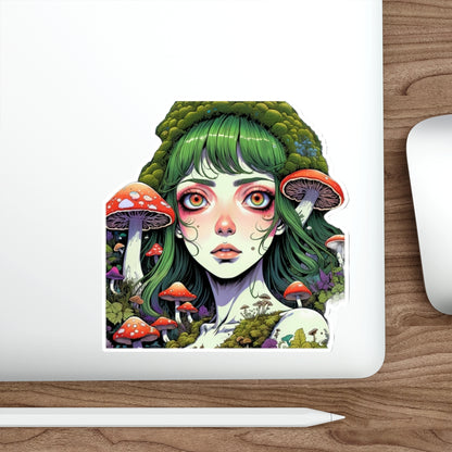 Mushroom Girl V2 Good Vibes Die-Cut Stickers
