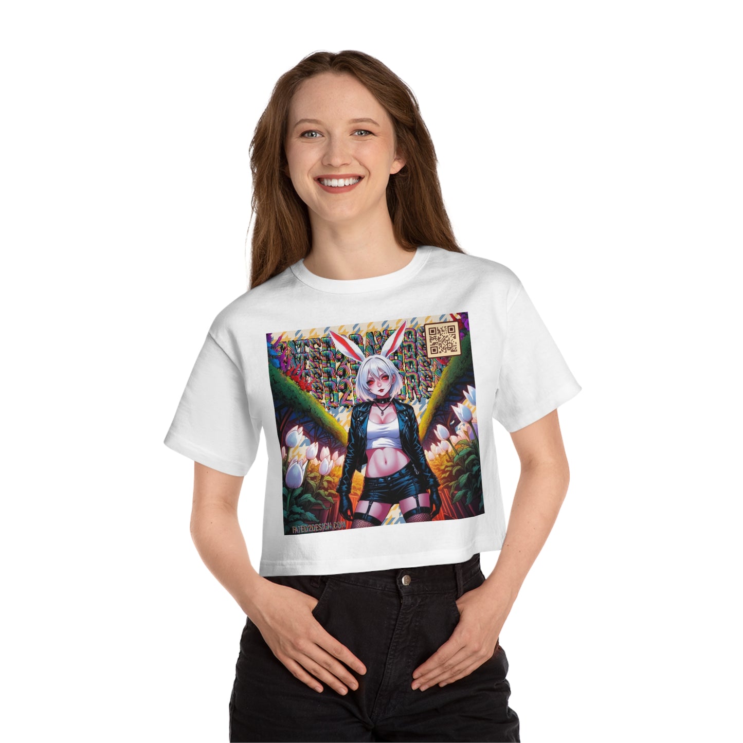 Blue and Yellow Bomber Daydream Champion Cropped T-Shirt