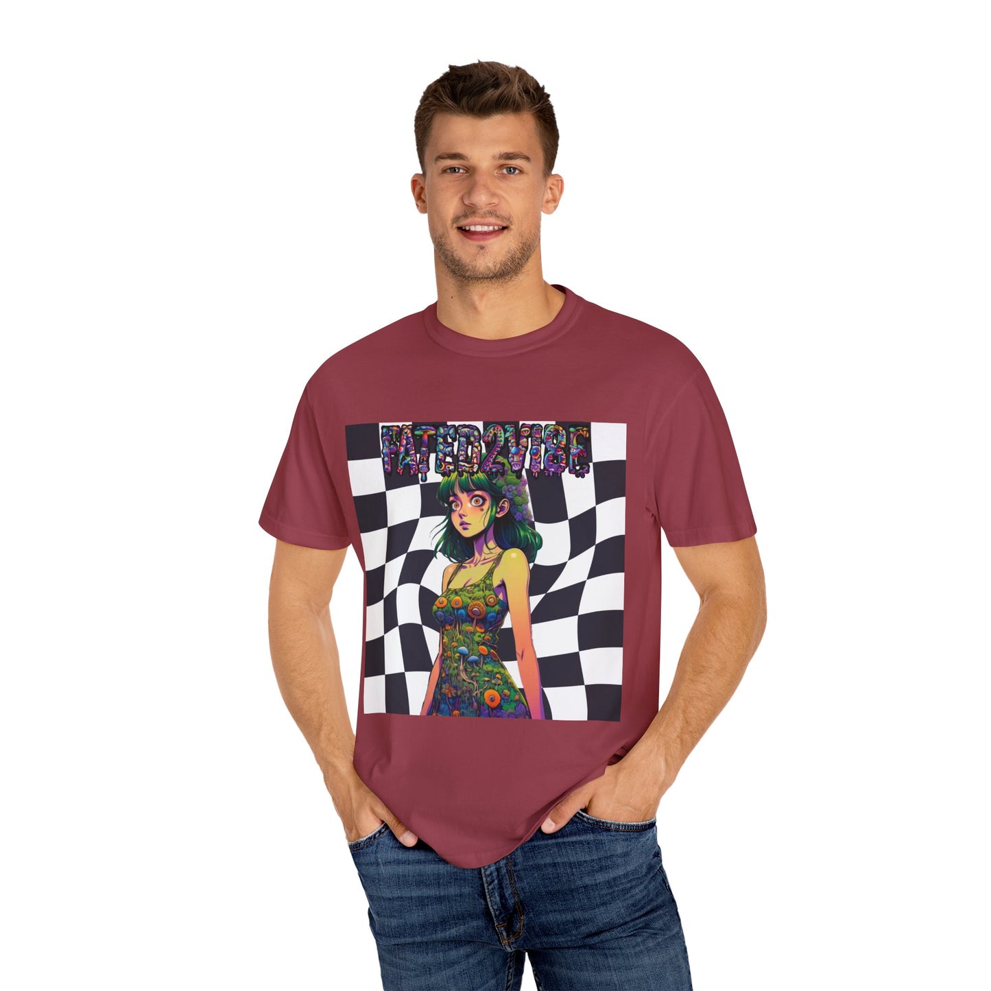 Fated2VIBE Checkered Print V2 - Unisex T-shirt