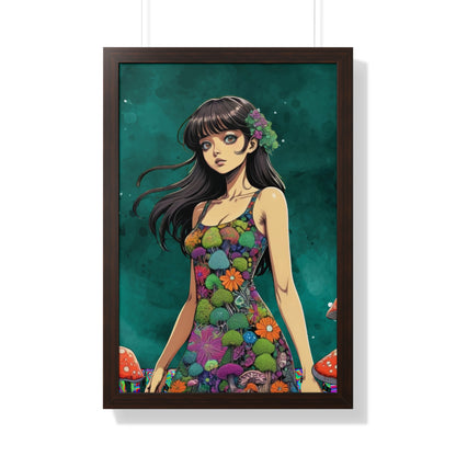Brown Eyed Girl - Framed Vertical Poster