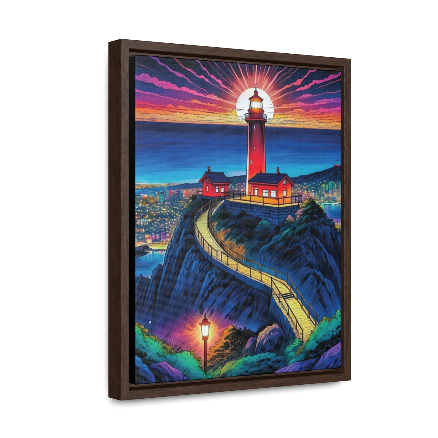 The Cliff Lighthouse 2 - Framed Wall Art