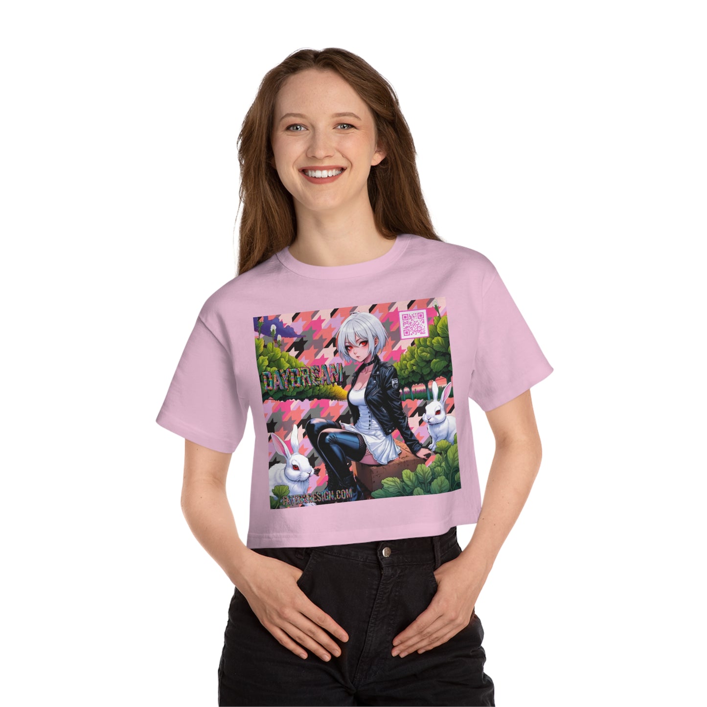 Pink Bomber Daydream Champion Cropped T-Shirt