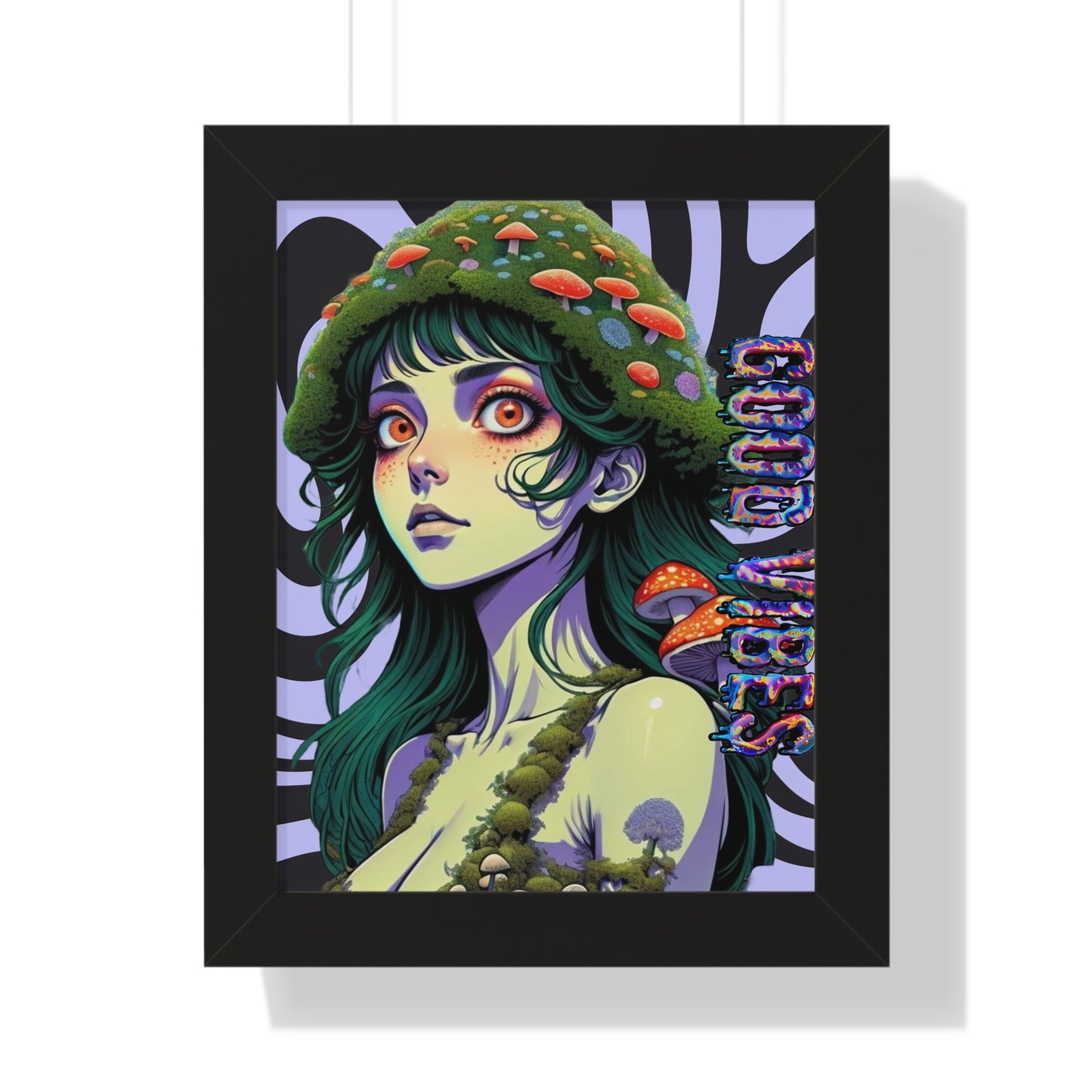 Good Vibes Mosshead - Framed Vertical Poster