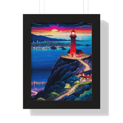 Guide Us Cliff 7 Framed Vertical Poster
