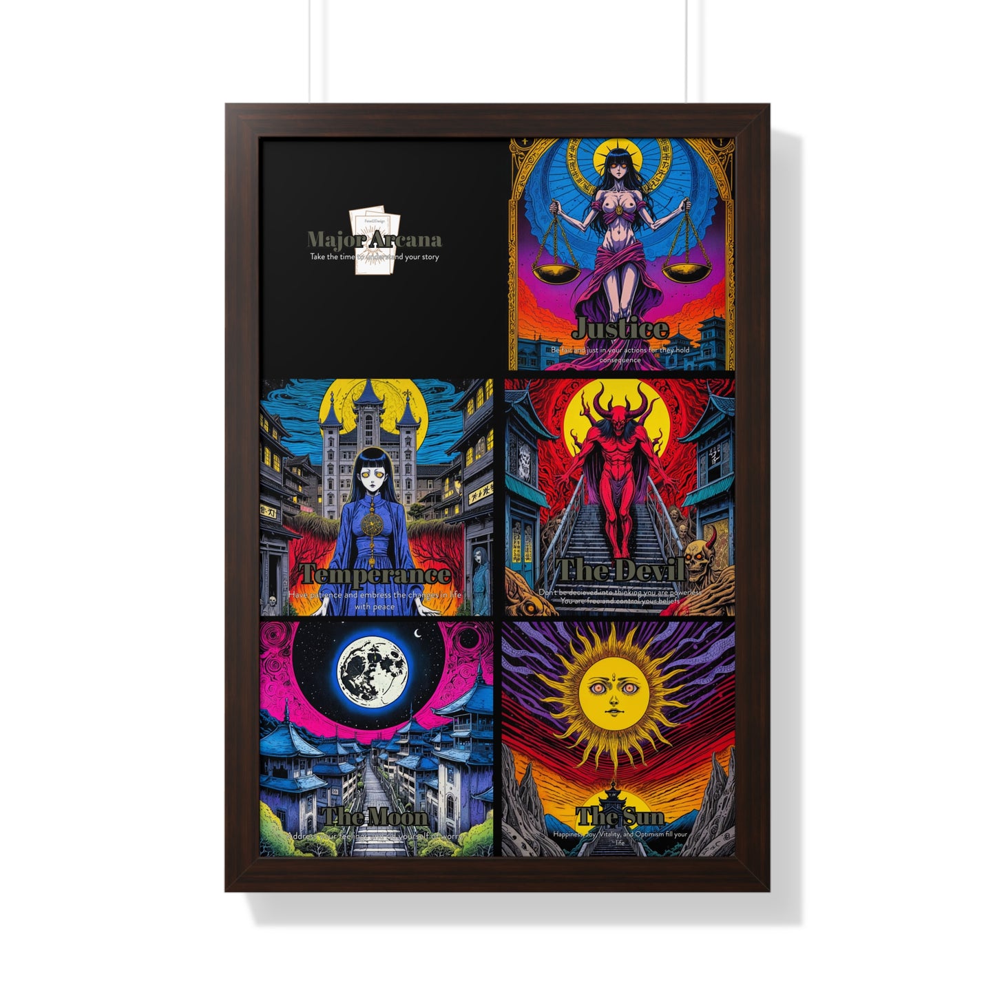 Major Arcana 3 of 4 Framed Vertical Poster
