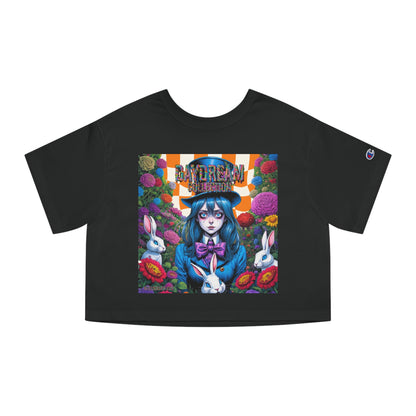 Orange Checkered Daydream Champion Cropped T-Shirt