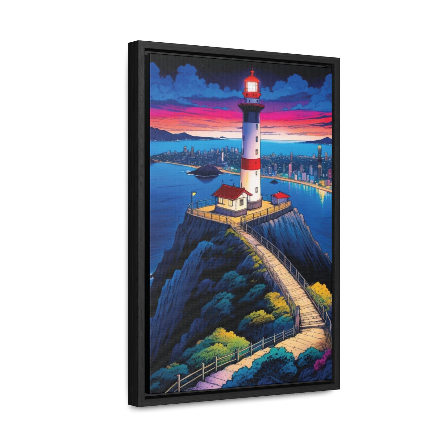 The Cliff Lighthouse 6 - Framed Wall Art