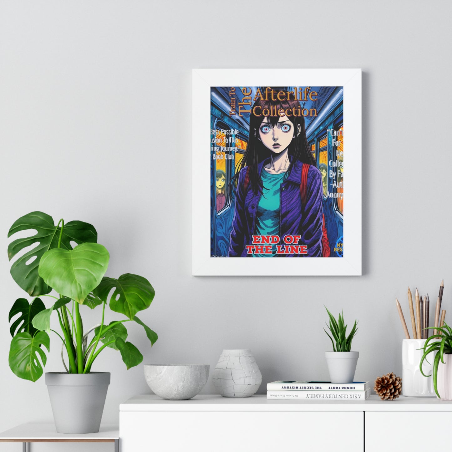 Train To The Afterlife B5 Framed Vertical Poster
