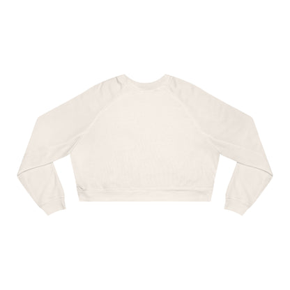 Black and White Checkered Daydream Cropped Fleece Pullover
