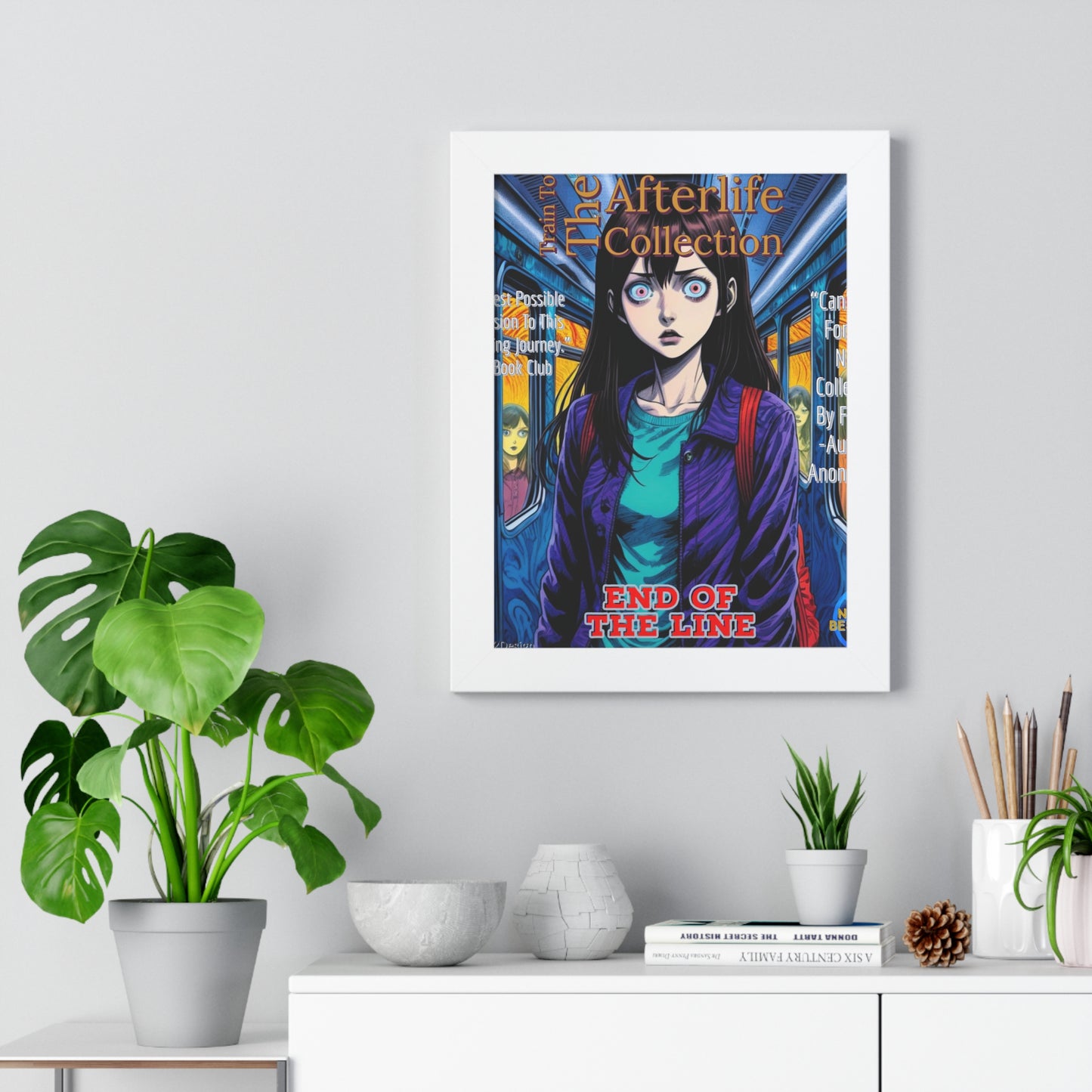 Train To The Afterlife B5 Framed Vertical Poster