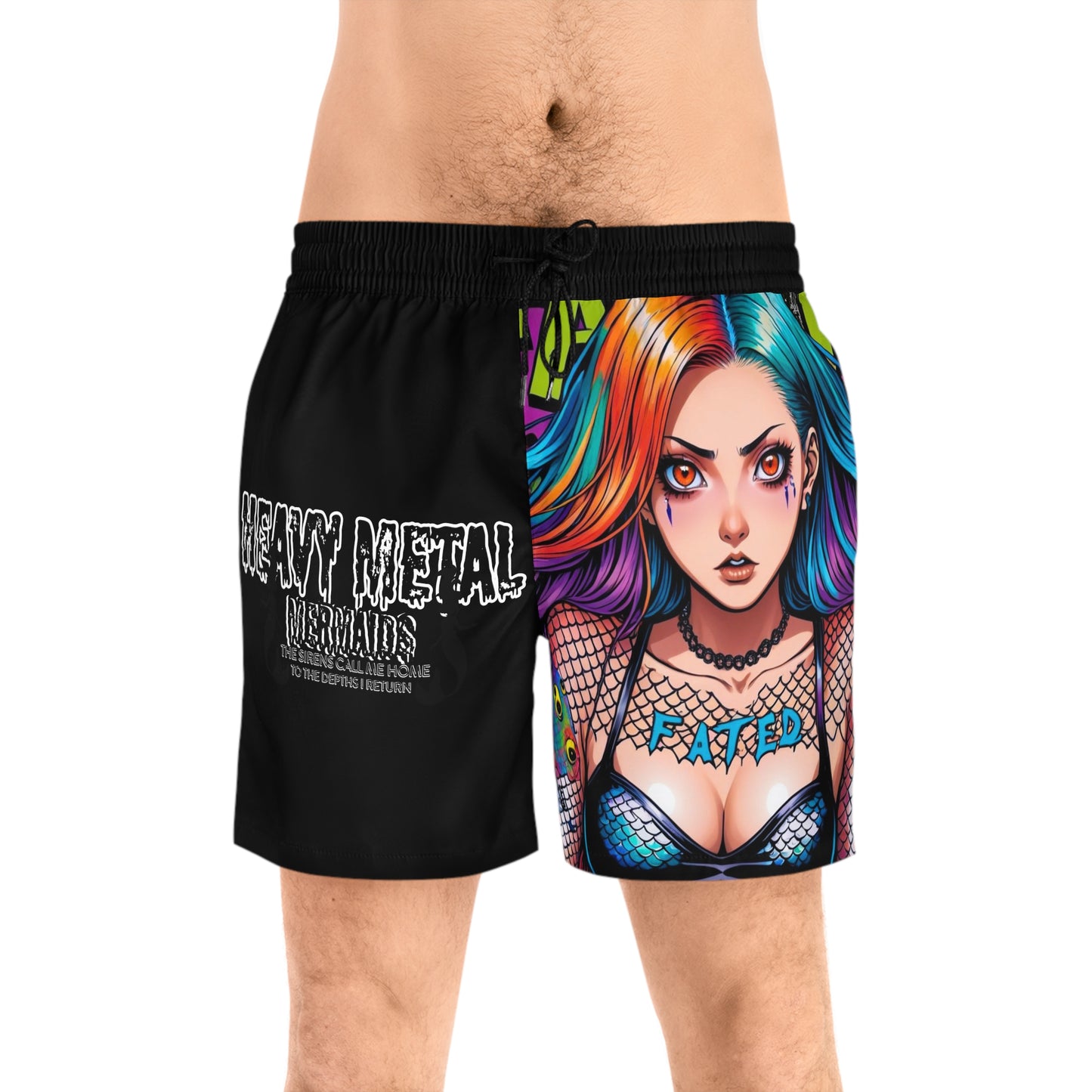 Heavy Metal Fated 3 - Men's Mid-Length Swim Shorts