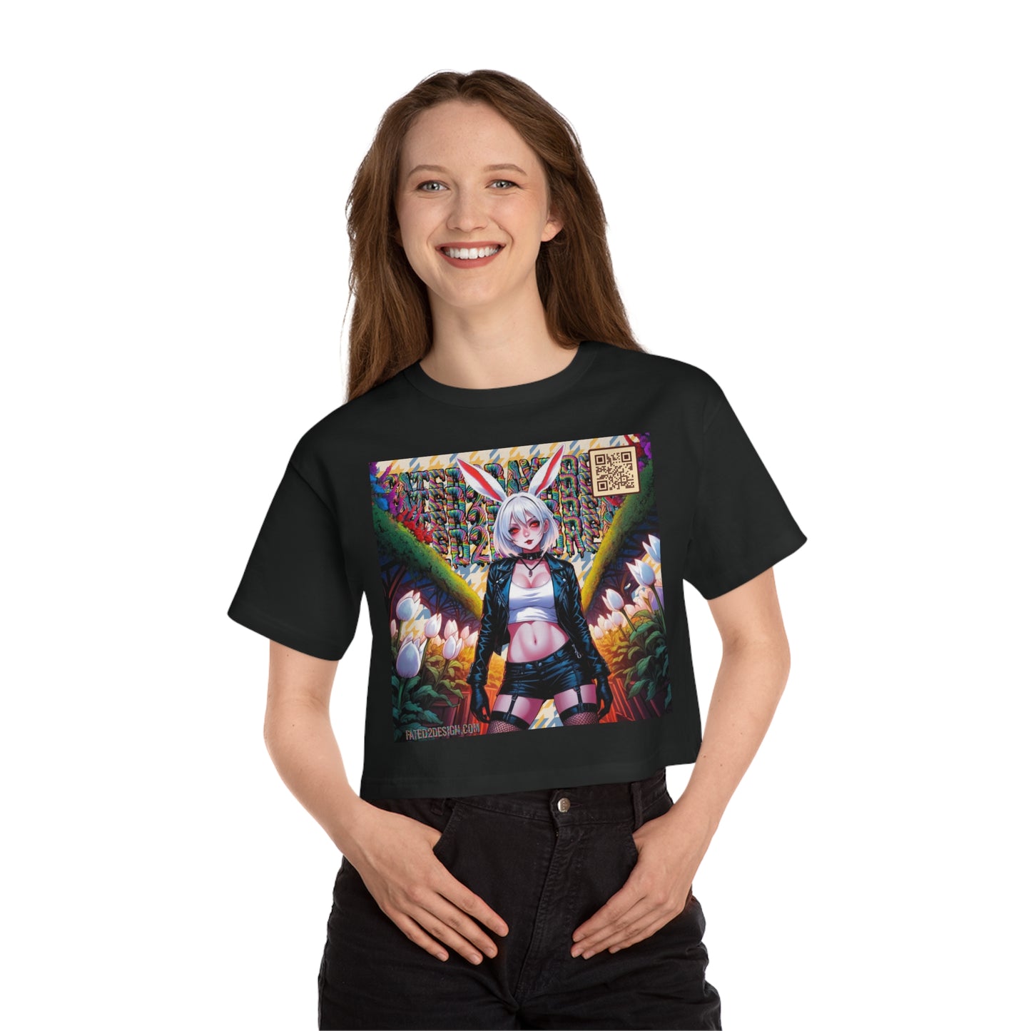 Blue and Yellow Bomber Daydream Champion Cropped T-Shirt
