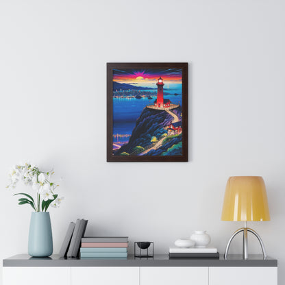 Guide Us Cliff 7 Framed Vertical Poster