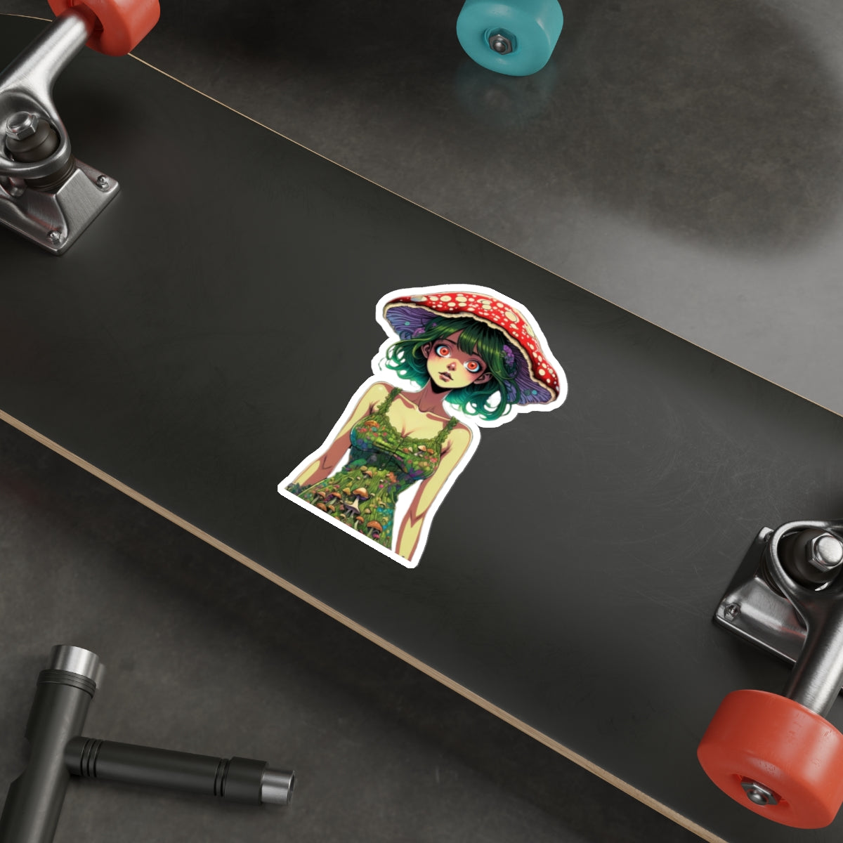 Mushroom Girl Good Vibes Die-Cut Stickers
