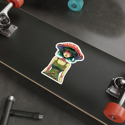 Mushroom Girl Good Vibes Die-Cut Stickers
