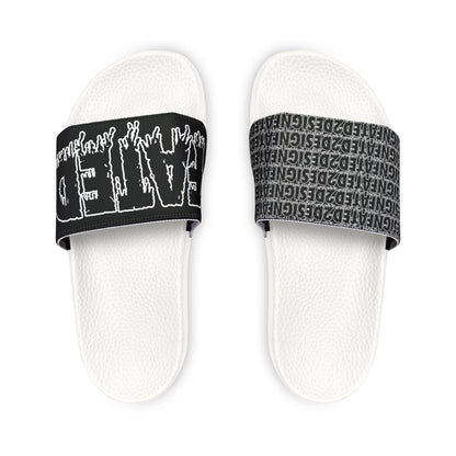 Fated Black Band - Women's PU Slide Sandals
